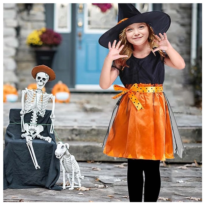 CZAROWNICA STRÓJ SUKIENKA KAPELUSZ HALLOWEEN
